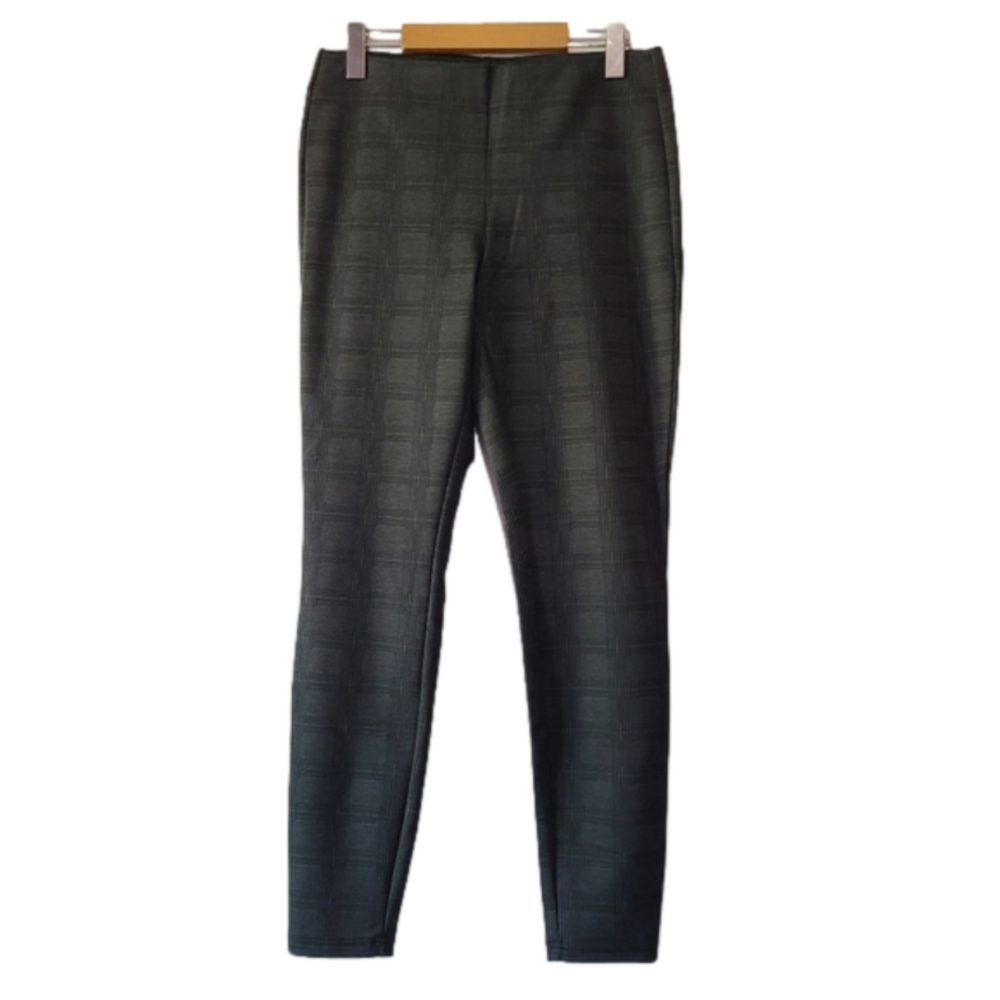 Nanette Lepore gray plaid ankle cropped careerwear academia pants, Size S